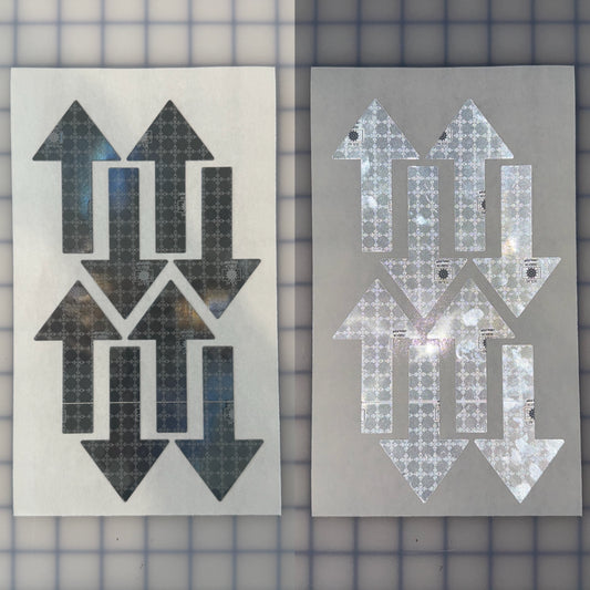 8 Oralite Reflective 2" x 3.4" SOLAS Arrows - Reflective Pro