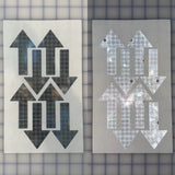 8 Oralite Reflective 2" x 3.4" SOLAS Arrows - Reflective Pro