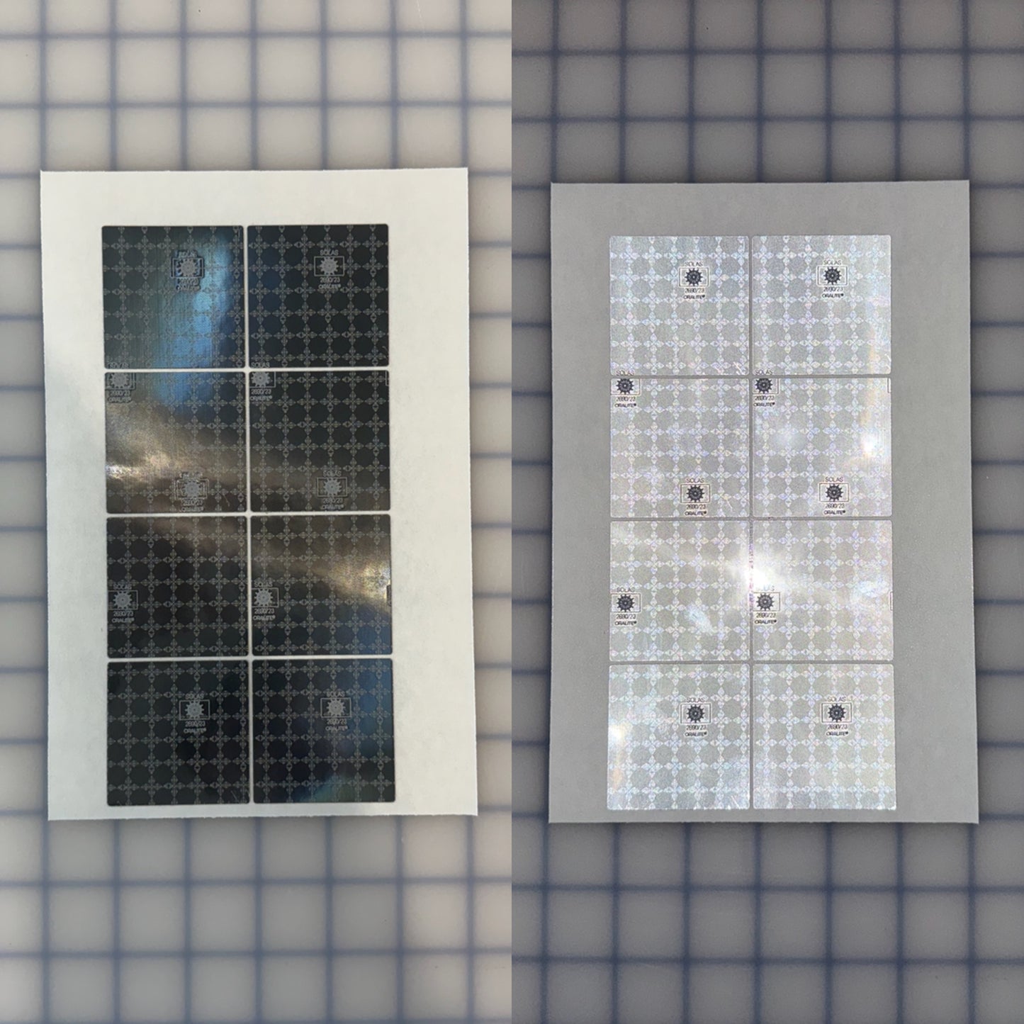 8 Oralite Reflective 2" SOLAS Squares - Reflective Pro