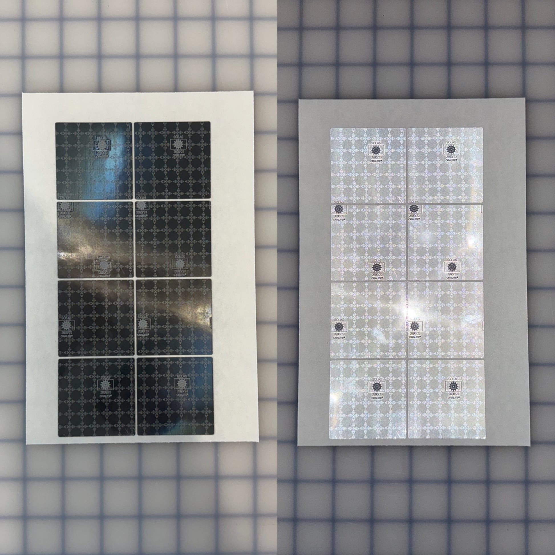 8 Oralite Reflective 2" SOLAS Squares - Reflective Pro