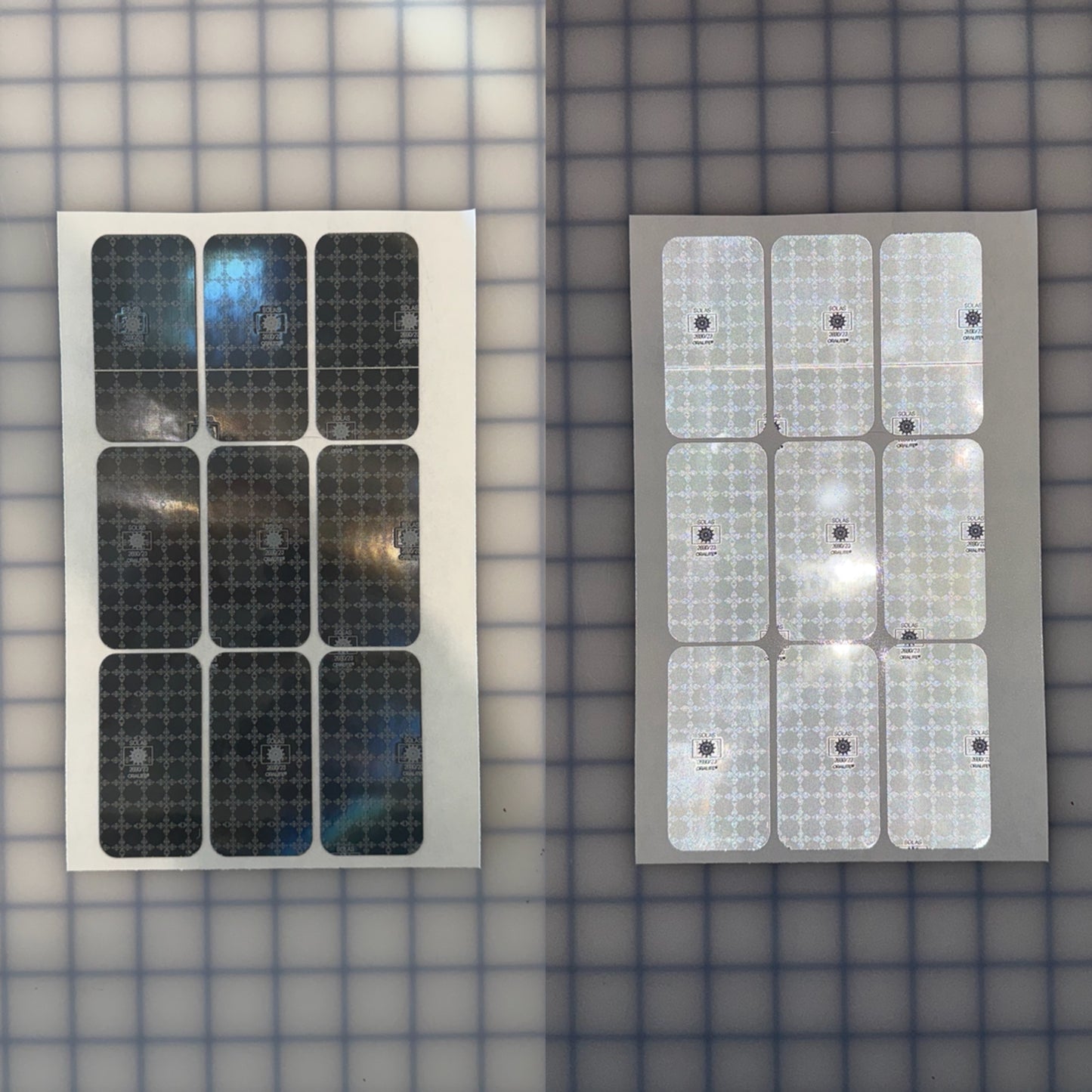 9 Oralite Reflective 1.5" x 3" SOLAS Rectangles - Reflective Pro