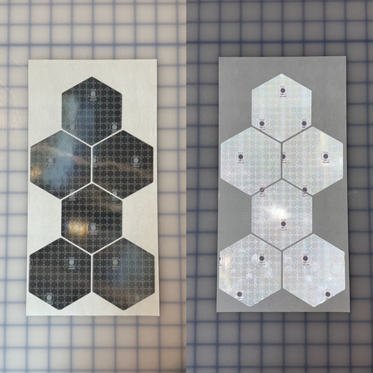 6 Oralite Reflective 2.85" x 3.27" SOLAS Hexagons - Reflective Pro