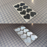 8 Oralite Reflective 2.5" x 2.85" SOLAS Hearts - Reflective Pro