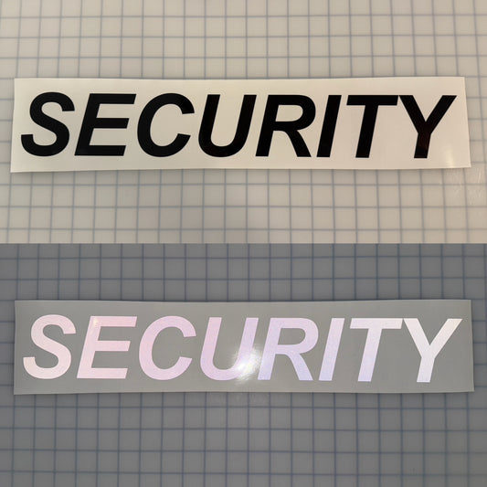 "SECURITY" 3"x20" Reflective Decal Italic - Reflective Pro