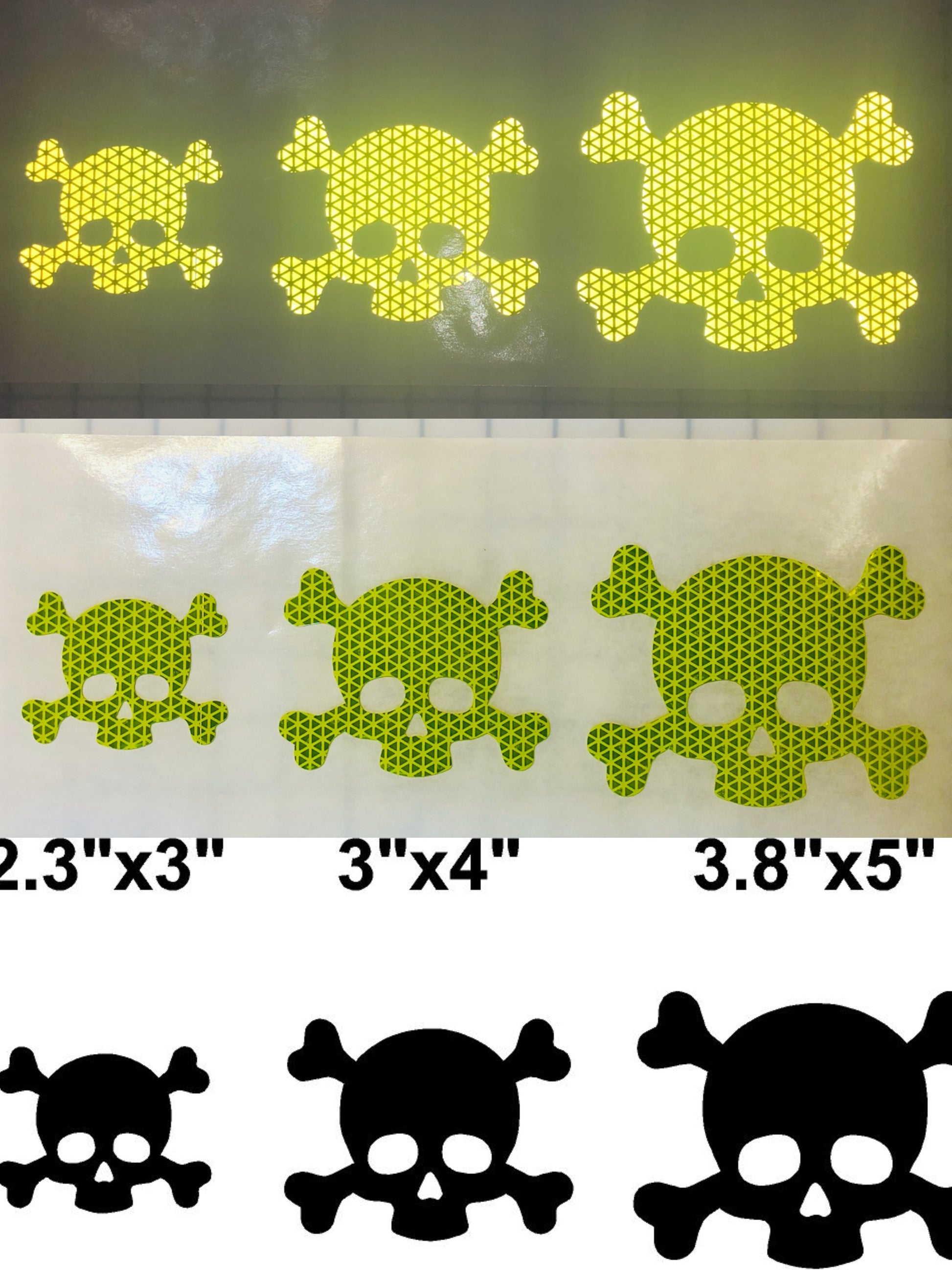 Reflective Prismatic "Skull" Sticker Oralite V98 - Reflective Pro