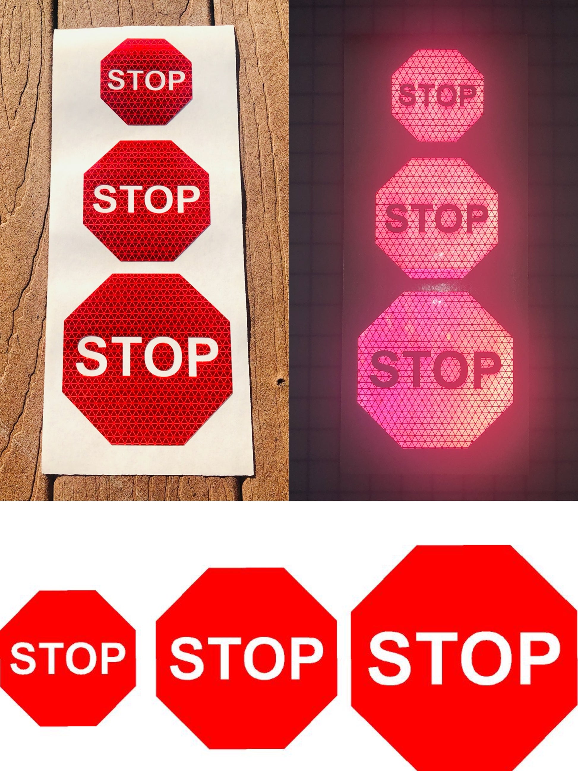 Reflective Prismatic "Stop Sign" Sticker Oralite V98 - Reflective Pro