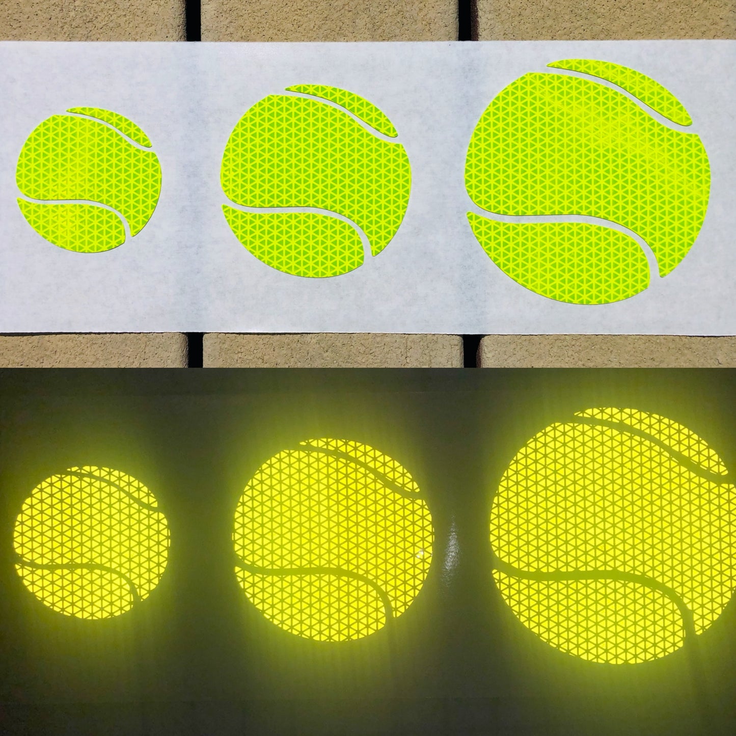 Reflective Prismatic "Tennis Ball" Sticker Oralite V98