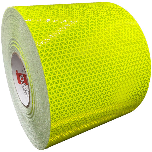 6" Inch Oralite V98 Fluorescent Lime Prismatic Reflective Tape