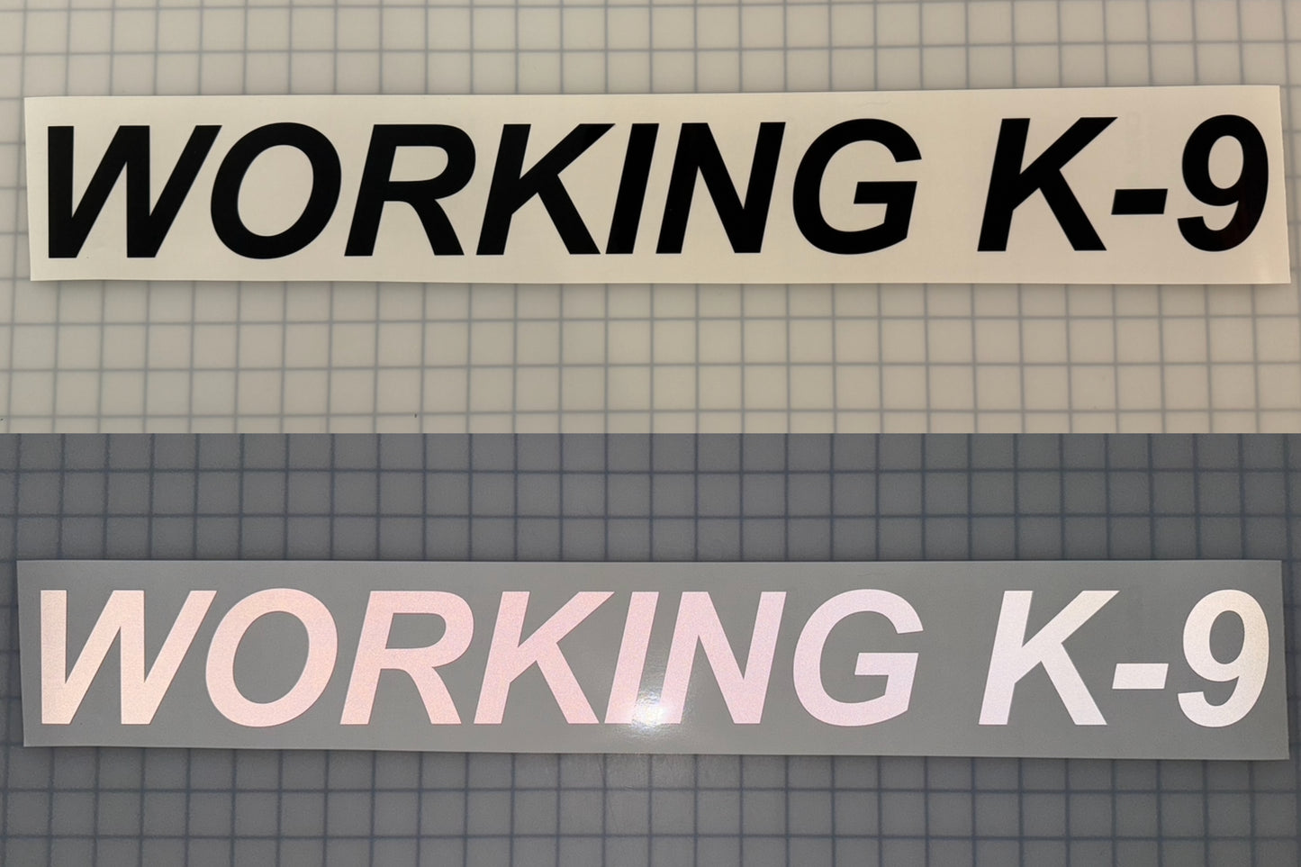 "WORKING K-9" 3"x26" Reflective Decal Italic - Reflective Pro