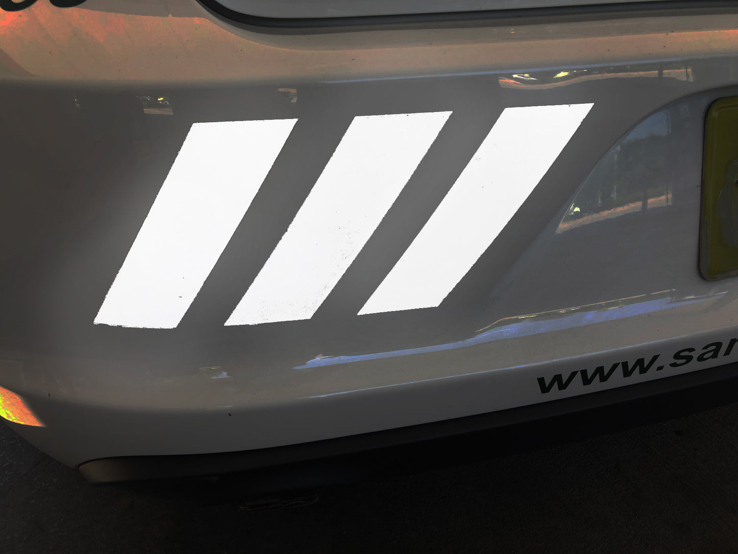 Reflective Shadow Chevrons Police Style (2x 3 Piece 6" x 12") - Reflective Pro