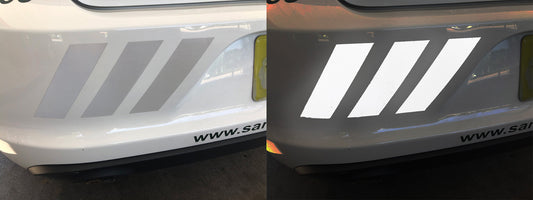 Reflective Shadow Chevrons Police Style (2x 3 Piece 6" x 12") - Reflective Pro