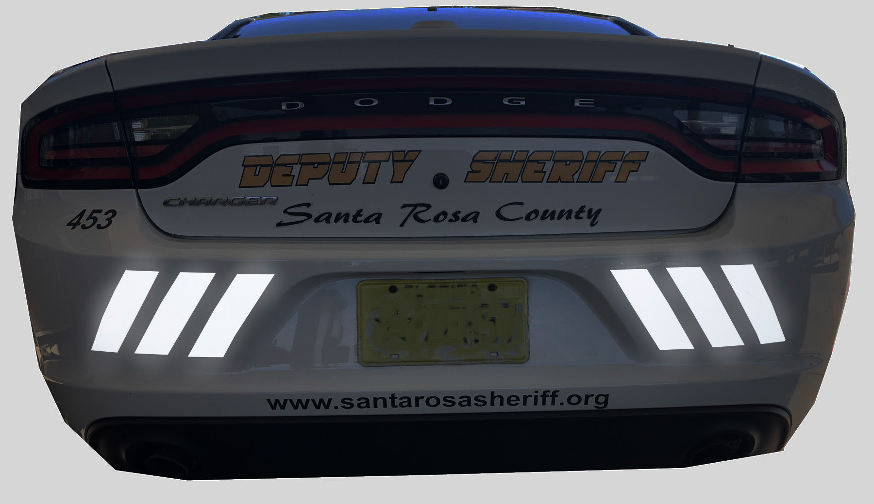 Reflective Shadow Chevrons Police Style (2x 3 Piece 6" x 12") - Reflective Pro