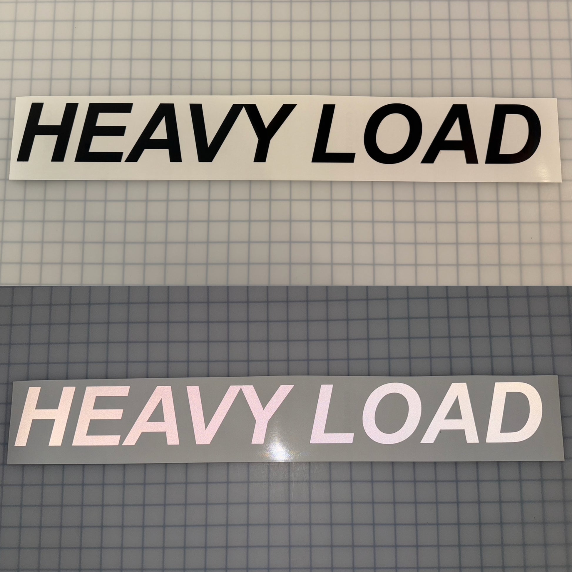 "HEAVY LOAD" 3"x26" Reflective Decal Italic - Reflective Pro