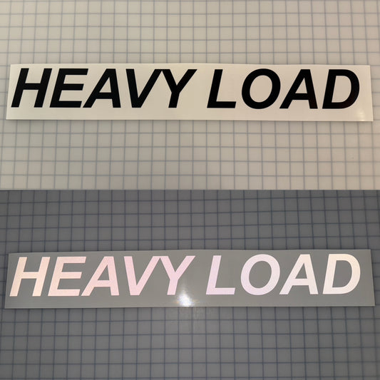 "HEAVY LOAD" 3"x26" Reflective Decal Italic - Reflective Pro
