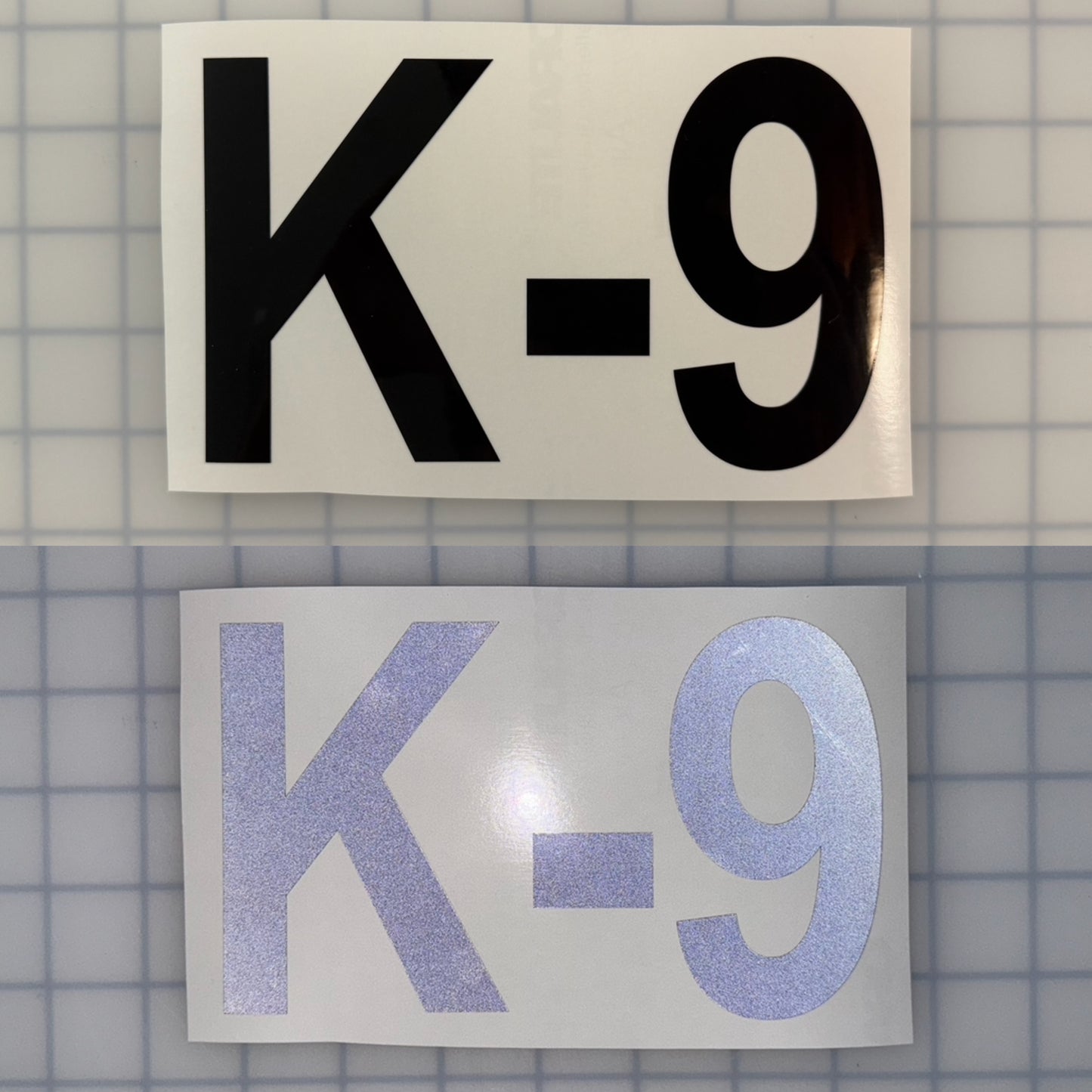 "K-9" 4"x7" Reflective Decal Bold