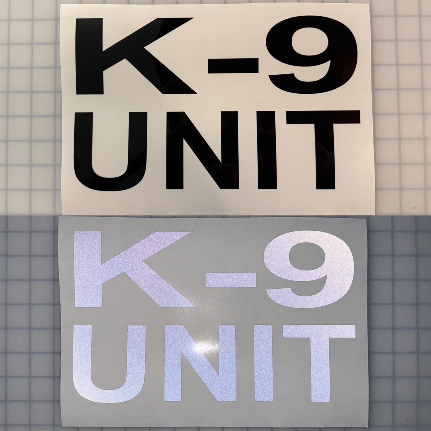 "K-9 UNIT" 7"x12" Reflective Decal Bold - Reflective Pro