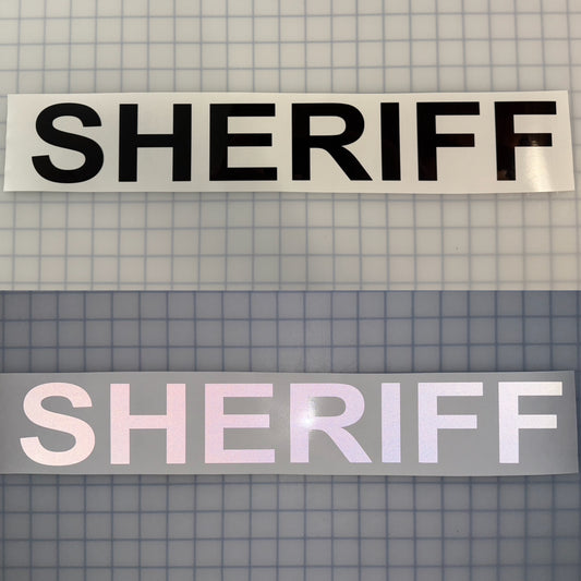 "SHERIFF" 3"x20" Reflective Decal Bold