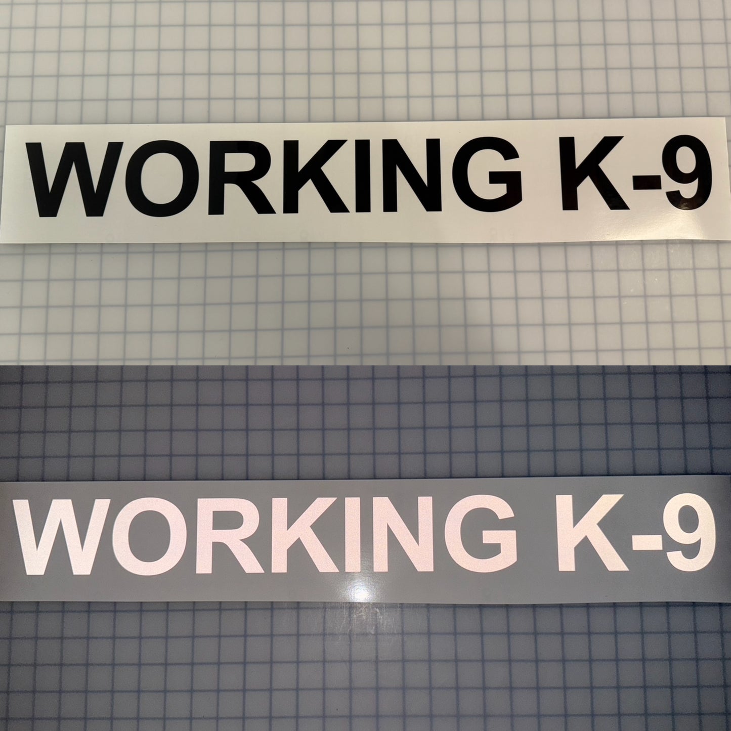 "WORKING K-9" 3"x26" Reflective Decal Bold - Reflective Pro