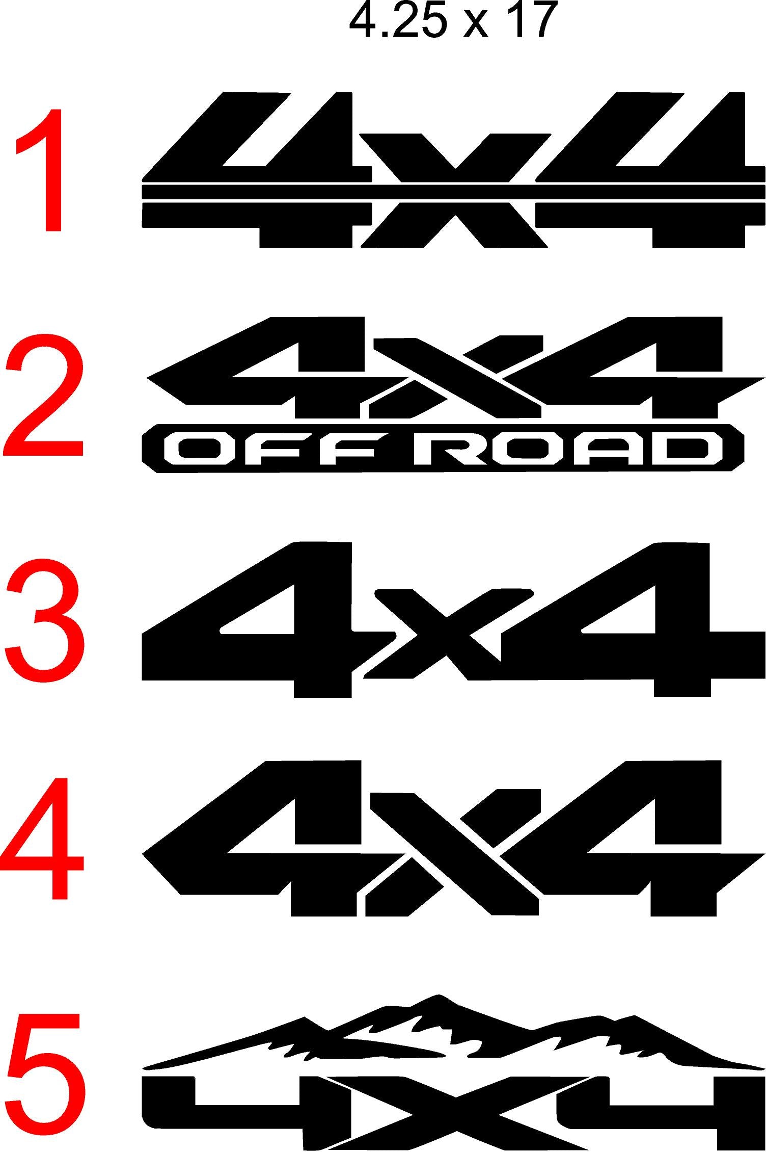 REFLECTIVE 4x4 Decal 4.25