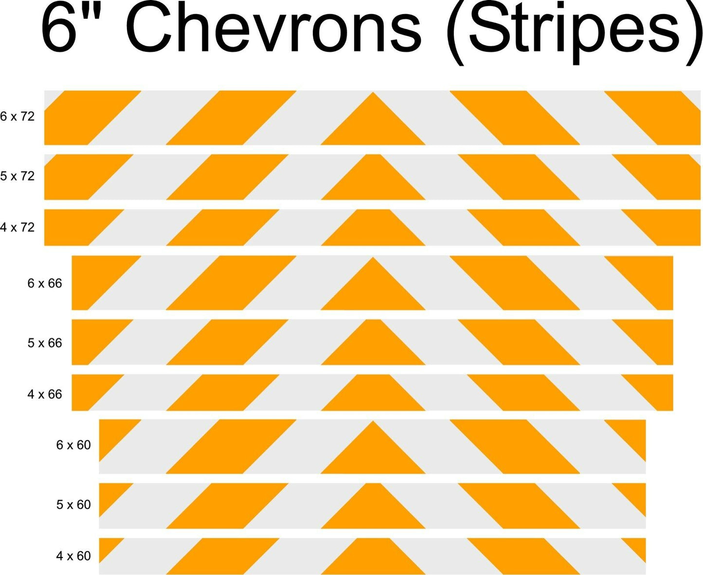 White & Orange Reflective Chevron Panel (Multiple Sizes) - Reflective Pro
