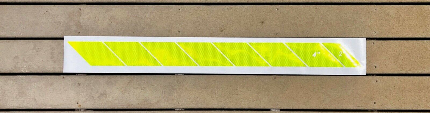 Reflective Chevron Diagonals DIY Oralite V98 Decal 4" - Reflective Pro