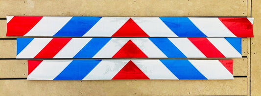 Reflective Chevron Panels Oralite Red, White, and Blue (Patriot Panels) - Reflective Pro