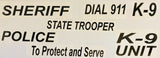 "STATE TROOPER" 3"x26" Reflective Decal - Reflective Pro