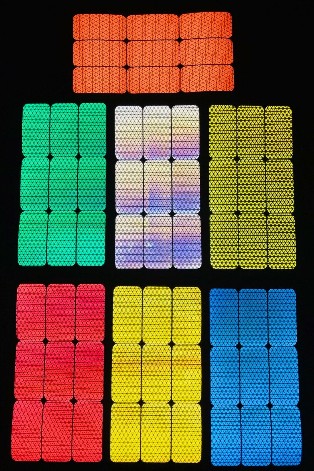 9 Oralite Reflective 1.5" x 3" V98 Rectangles - Reflective Pro