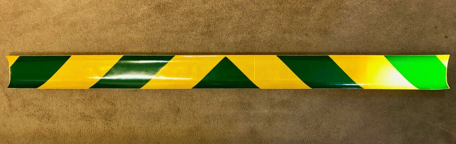 School Bus Yellow & Green Reflective Chevron Panel (Multiple Sizes) - Reflective Pro