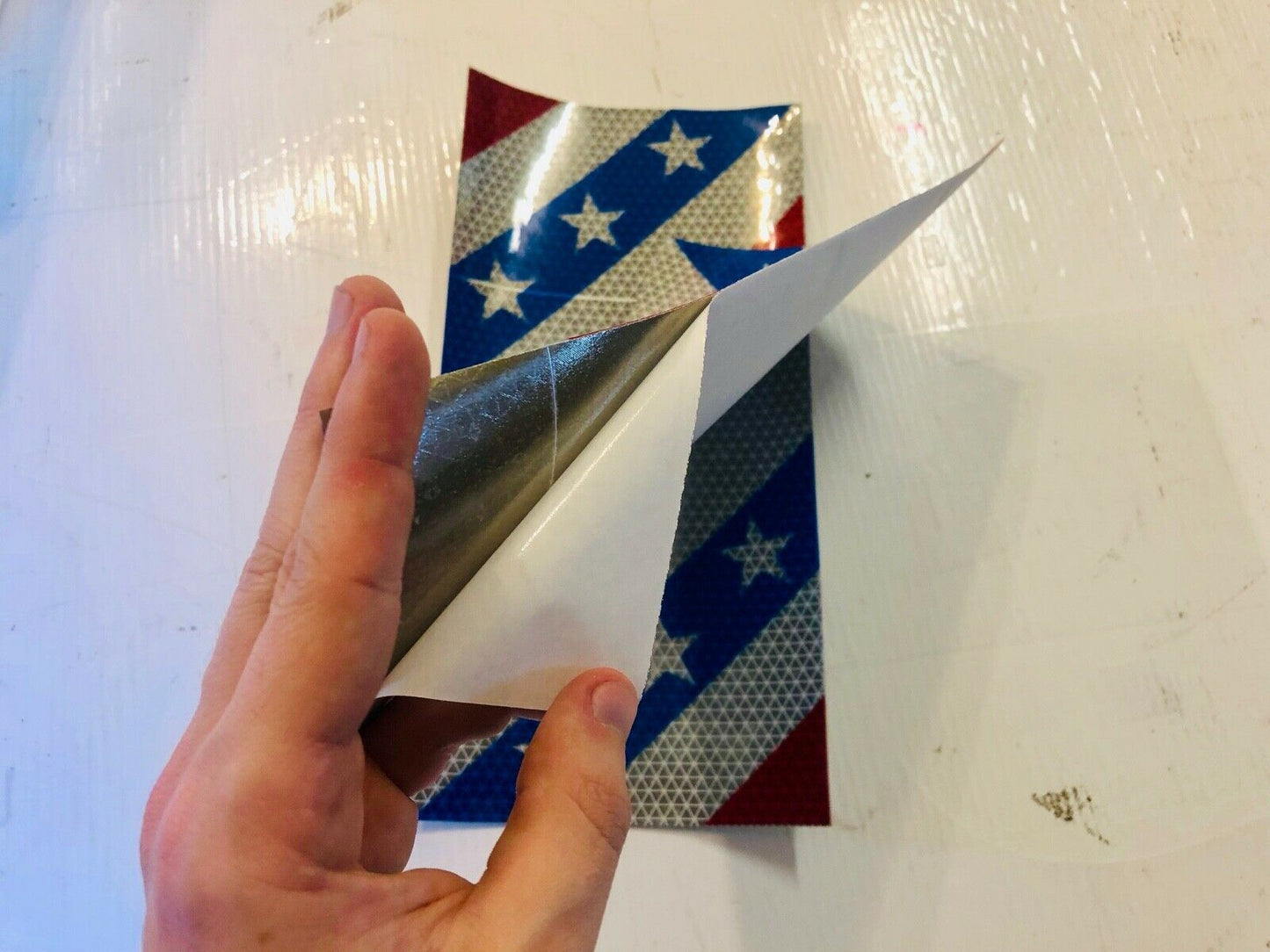 6"x12" Reflective Chevron Panel Patriot Stars - Reflective Pro