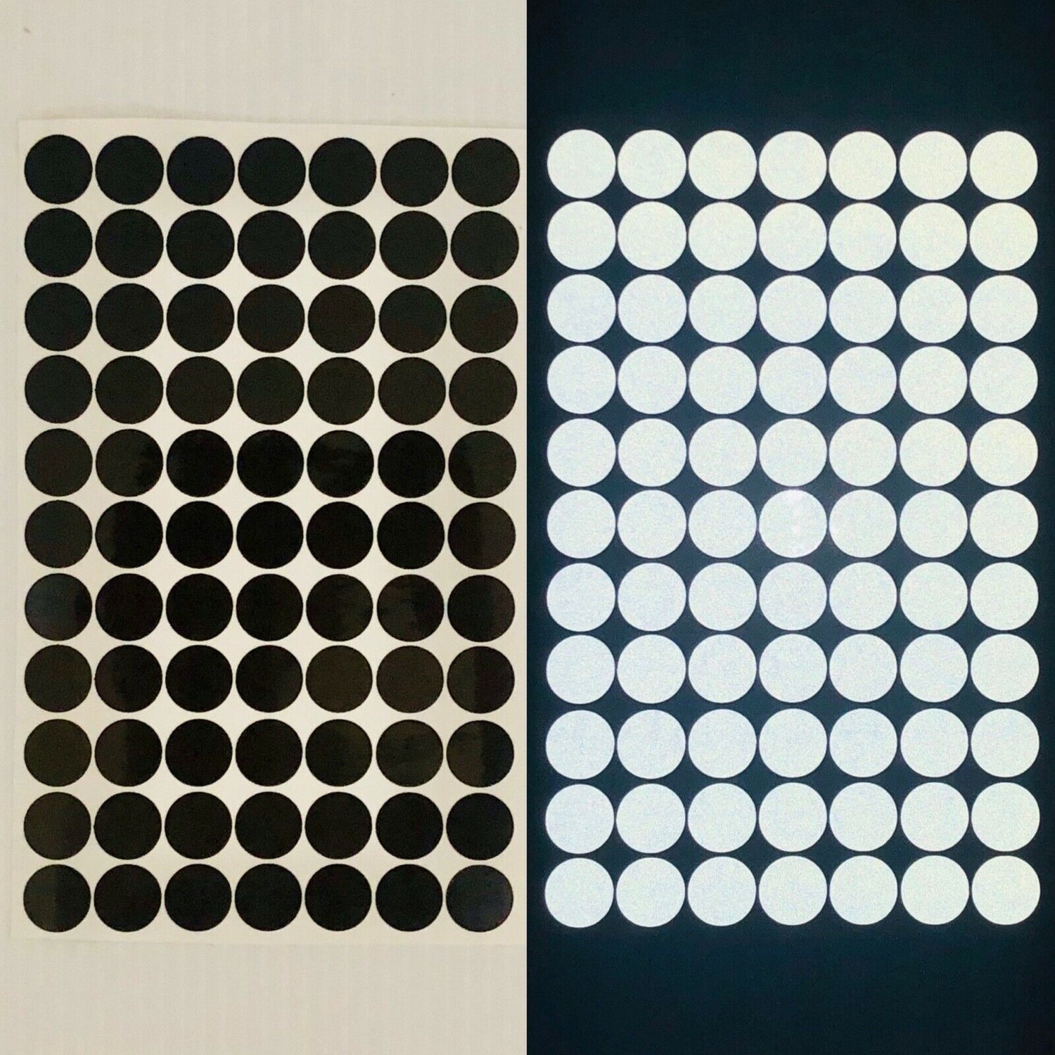 77 Reflective Black Dots 3/4" - Reflective Pro