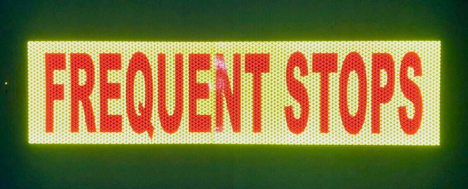"FREQUENT STOPS" 6"x24" Reflective Word Panel - Reflective Pro