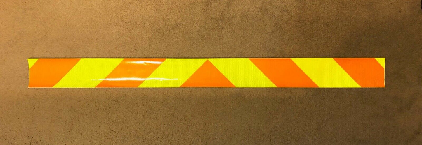 Lime & Orange Reflective Chevron Panel (Multiple Sizes) - Reflective Pro