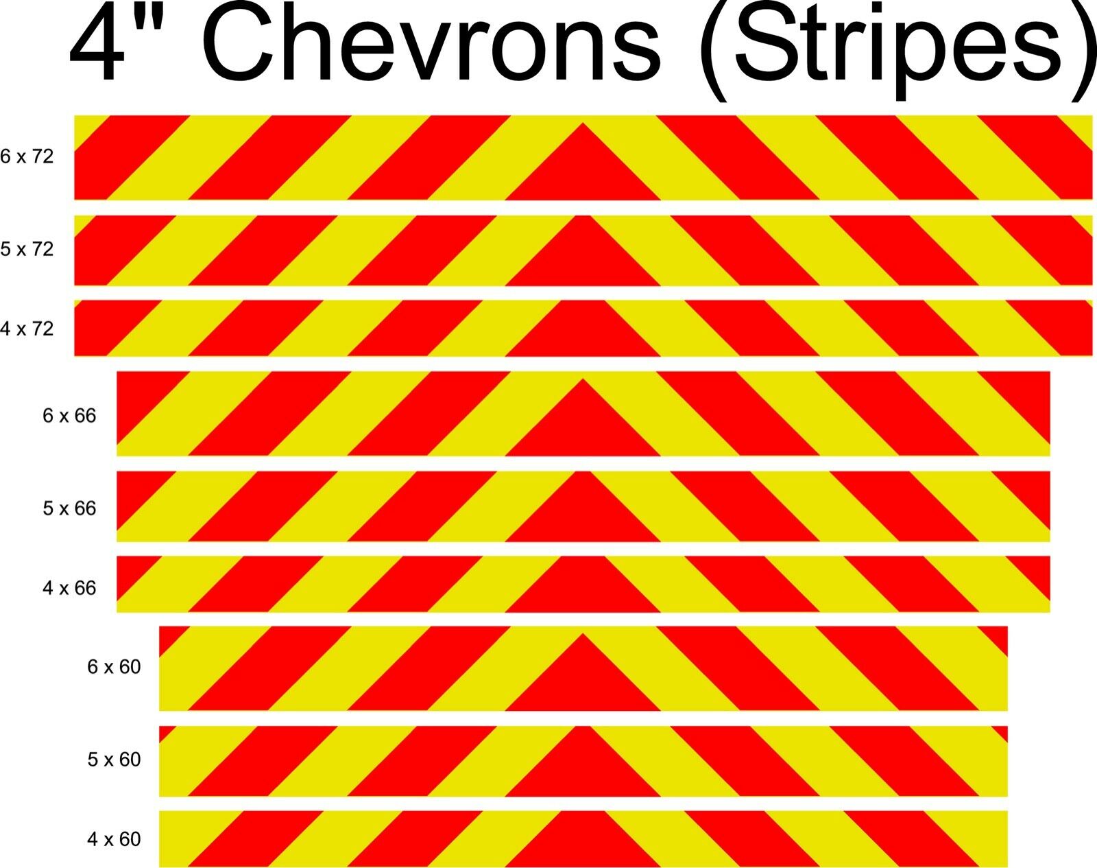 School Bus Yellow & Red Reflective Chevron Panel (Multiple Sizes) - Reflective Pro