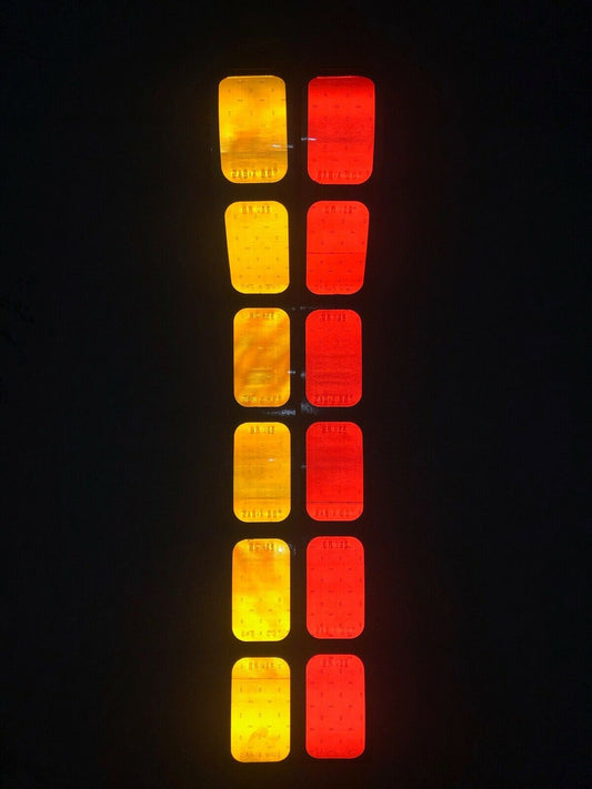 2" x 3.5" SAE Oralite Reflective Rectangles V32 Type 5 Reflectors - Reflective Pro