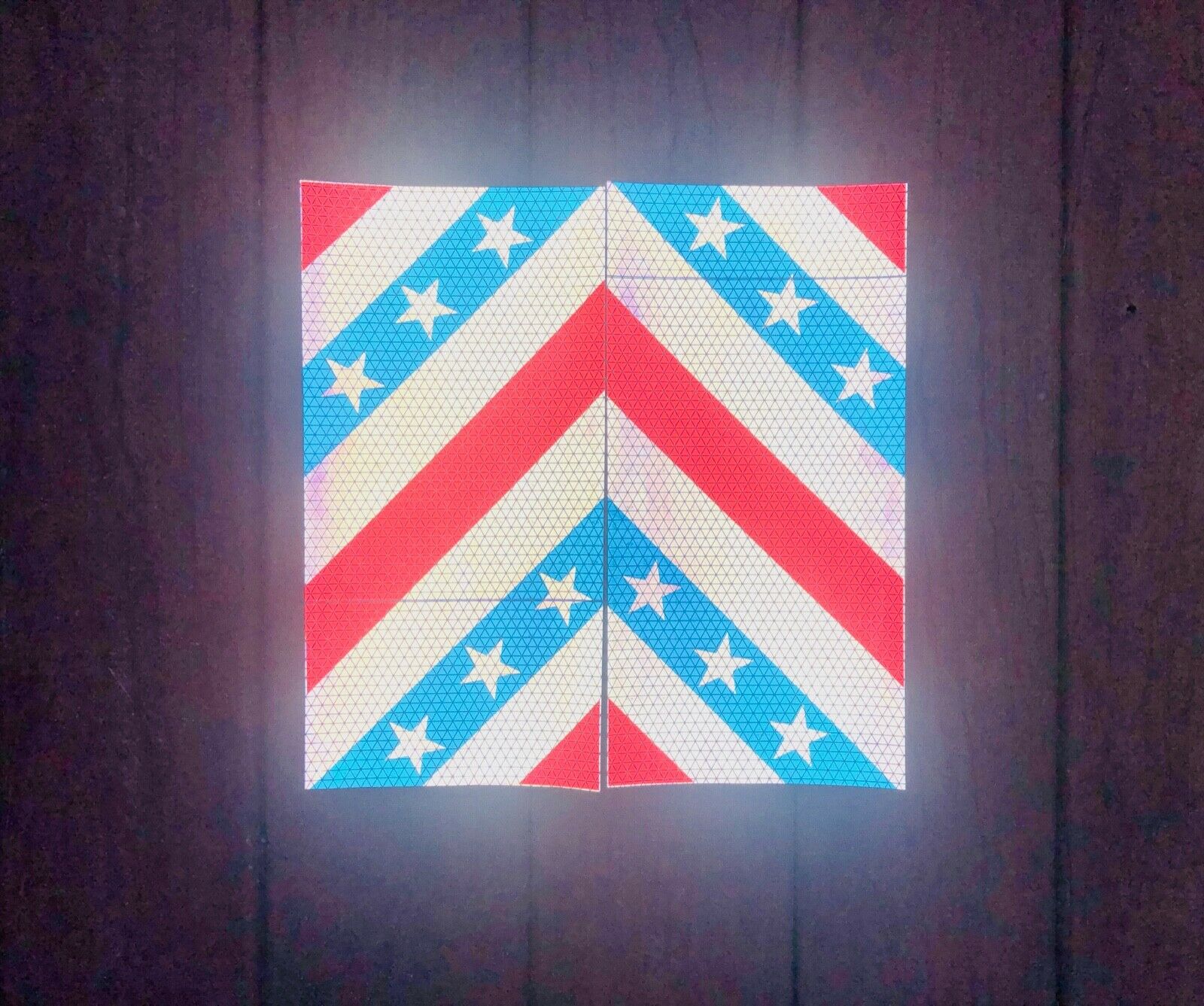 6"x12" Reflective Chevron Panel Patriot Stars - Reflective Pro