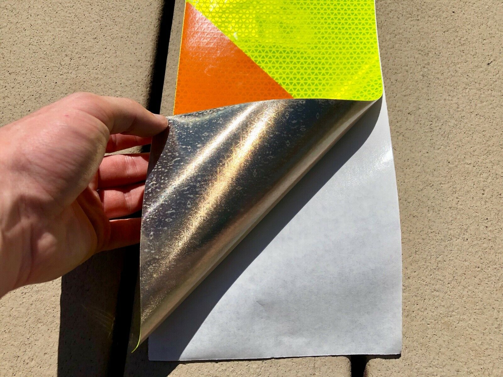 Lime & Orange Reflective Chevron Panel (Multiple Sizes) - Reflective Pro