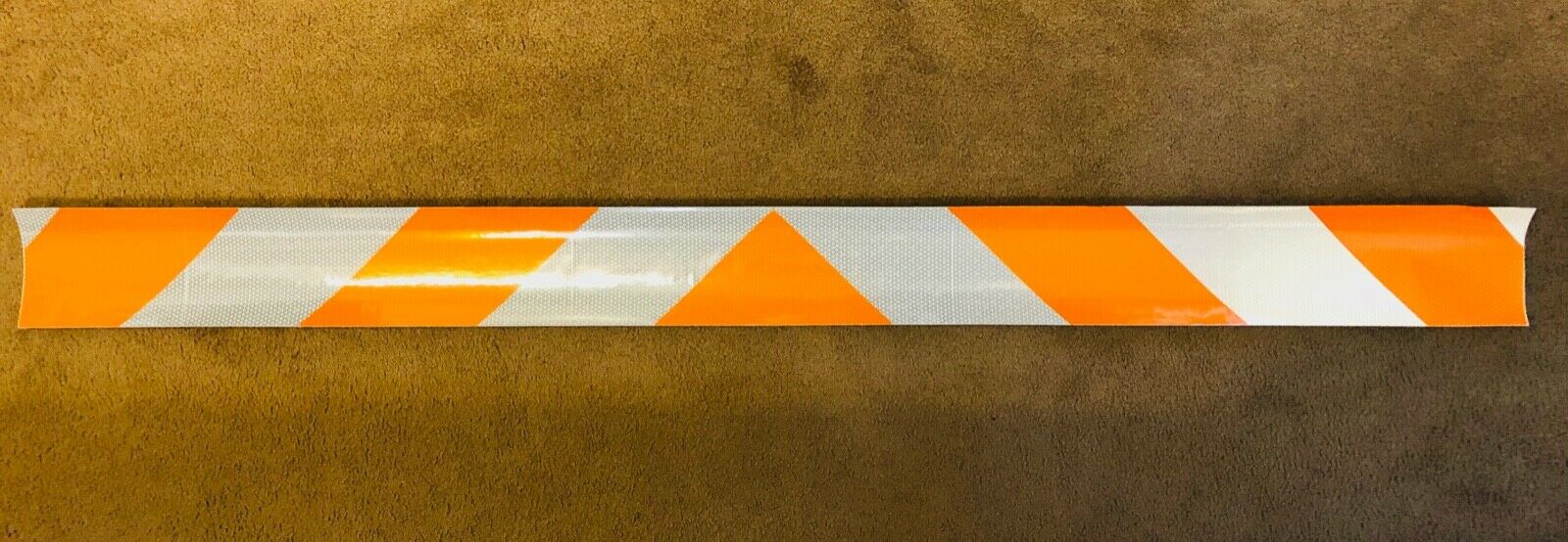 White & Orange Reflective Chevron Panel (Multiple Sizes) - Reflective Pro