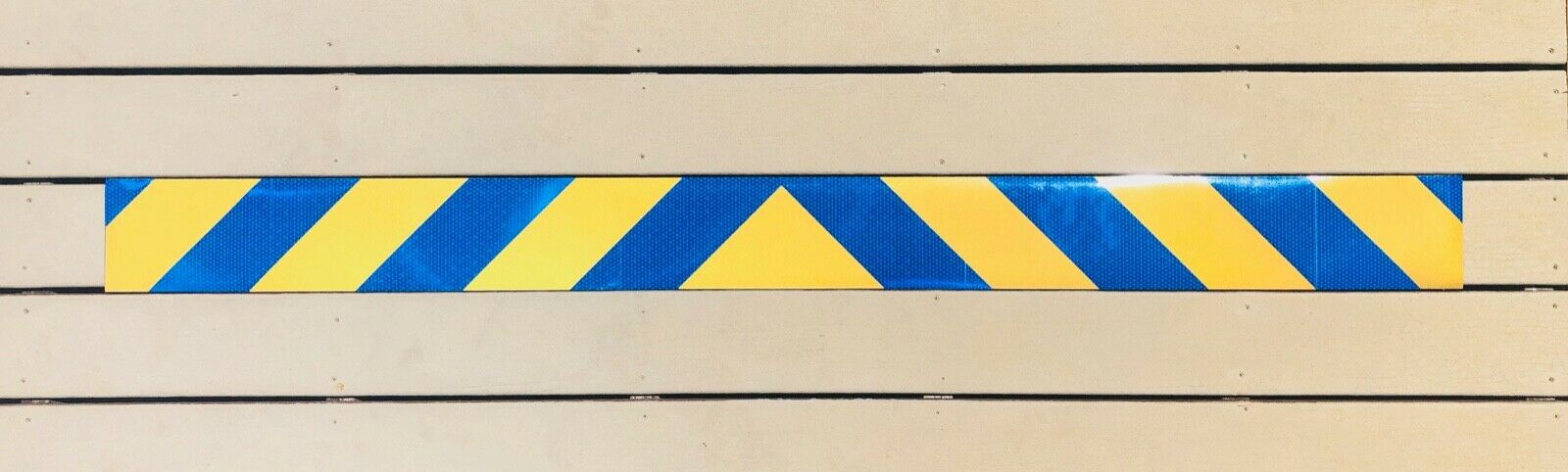 Blue & Gold Reflective Chevron Panel (Multiple Sizes) - Reflective Pro