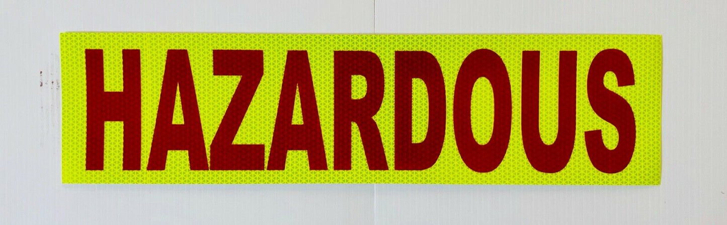 "HAZARDOUS" 6"x24" Reflective Word Panel - Reflective Pro