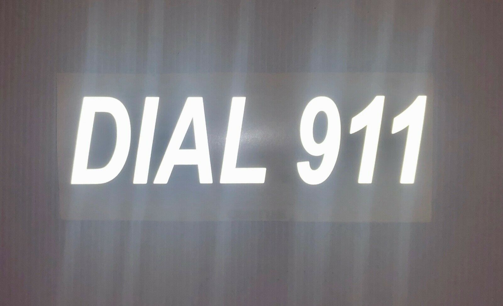 "DIAL 911" 3"x12" Reflective Decal - Reflective Pro