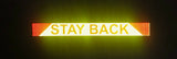 "STAY BACK"  Reflective Chevron Word Panel 4"x36" - Reflective Pro
