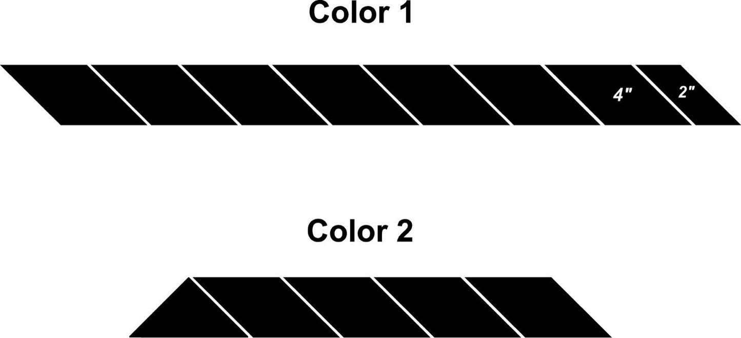Reflective Chevron Diagonals DIY Oralite V98 Decal 4" - Reflective Pro