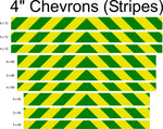 School Bus Yellow & Green Reflective Chevron Panel (Multiple Sizes) - Reflective Pro