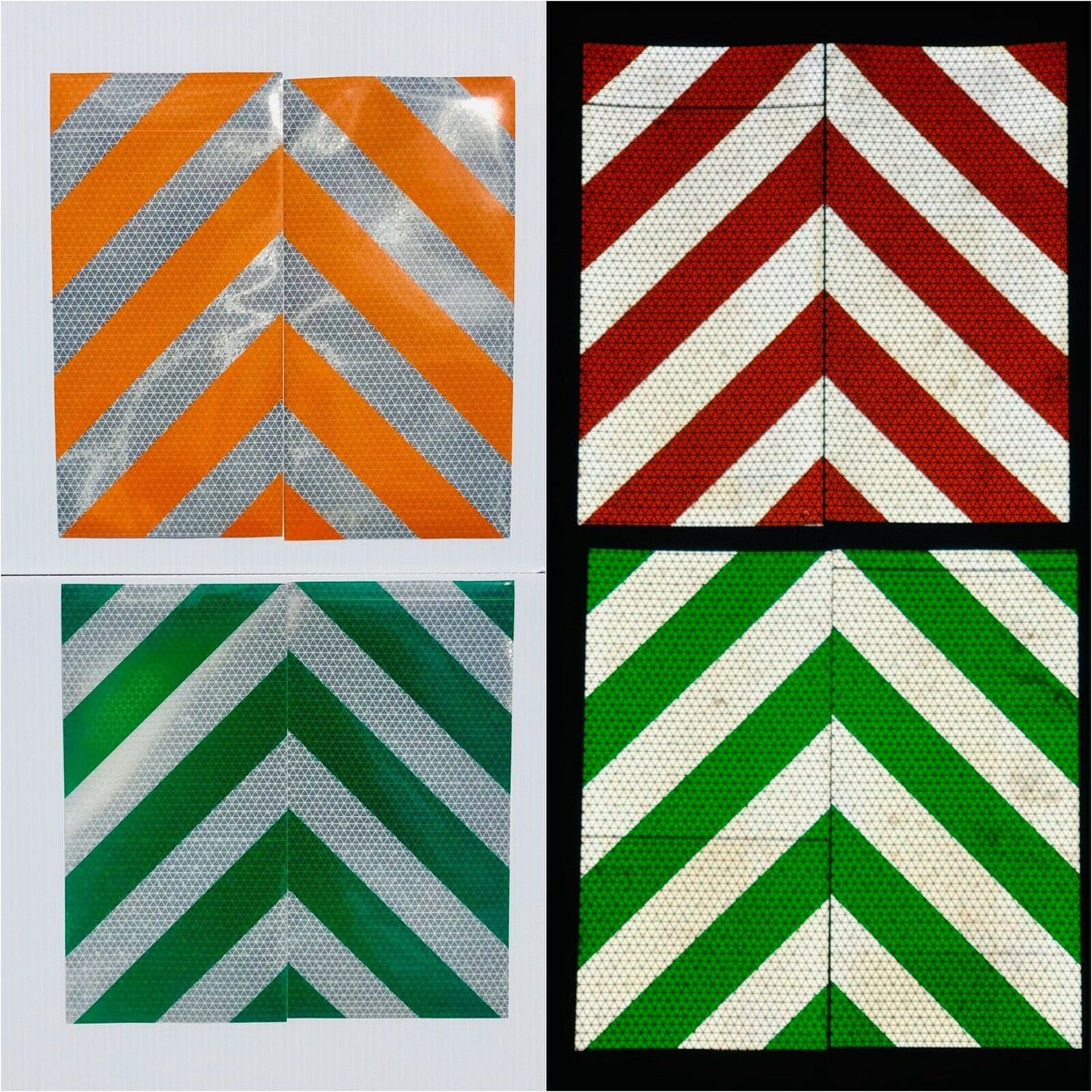 6"x12" Reflective Chevron Panels Motorcycle Oralite - Reflective Pro