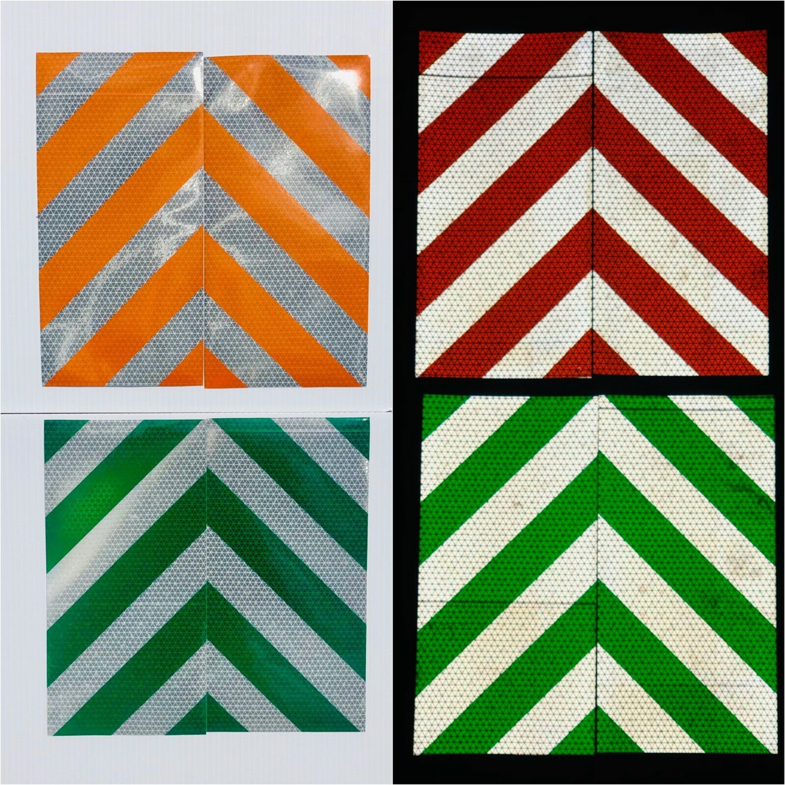6"x12" Reflective Chevron Panels Motorcycle Oralite - Reflective Pro