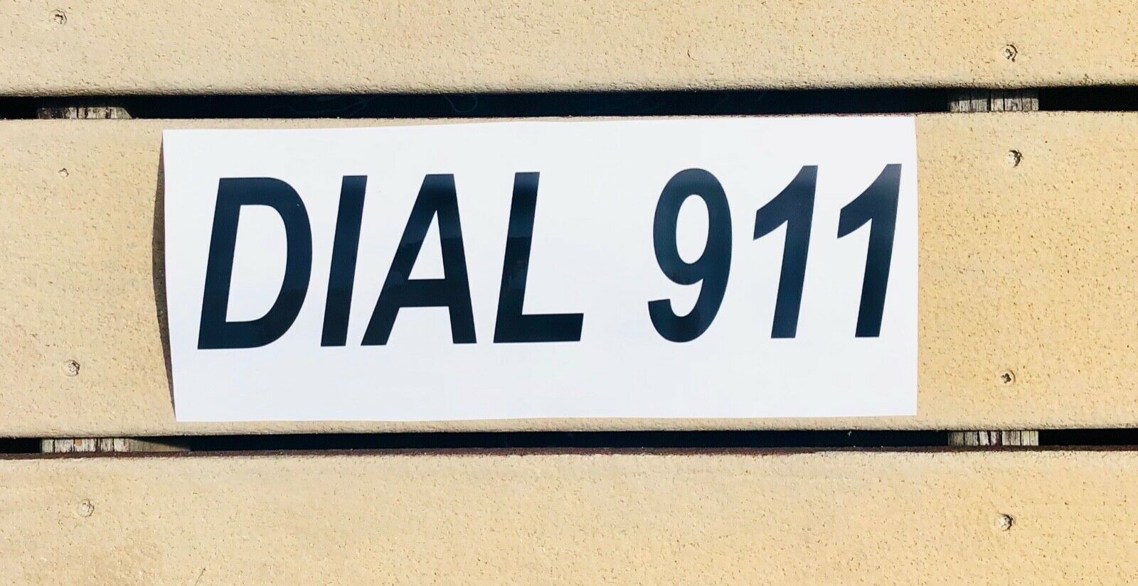 "DIAL 911" 3"x12" Reflective Decal - Reflective Pro