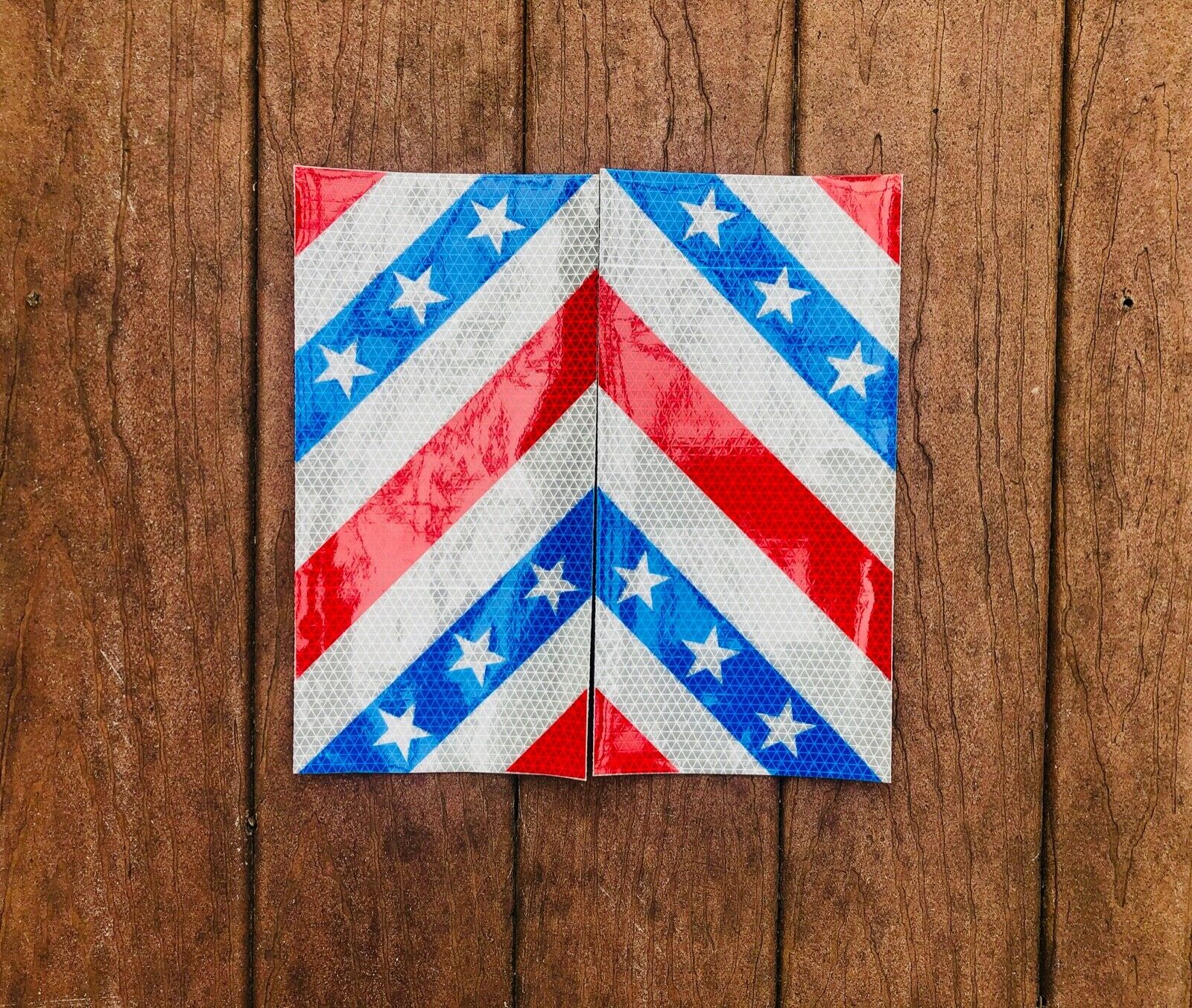6"x12" Reflective Chevron Panel Patriot Stars - Reflective Pro