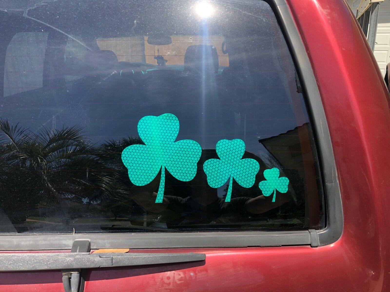 Reflective Green Shamrock Oralite V98 Decal - Reflective Pro