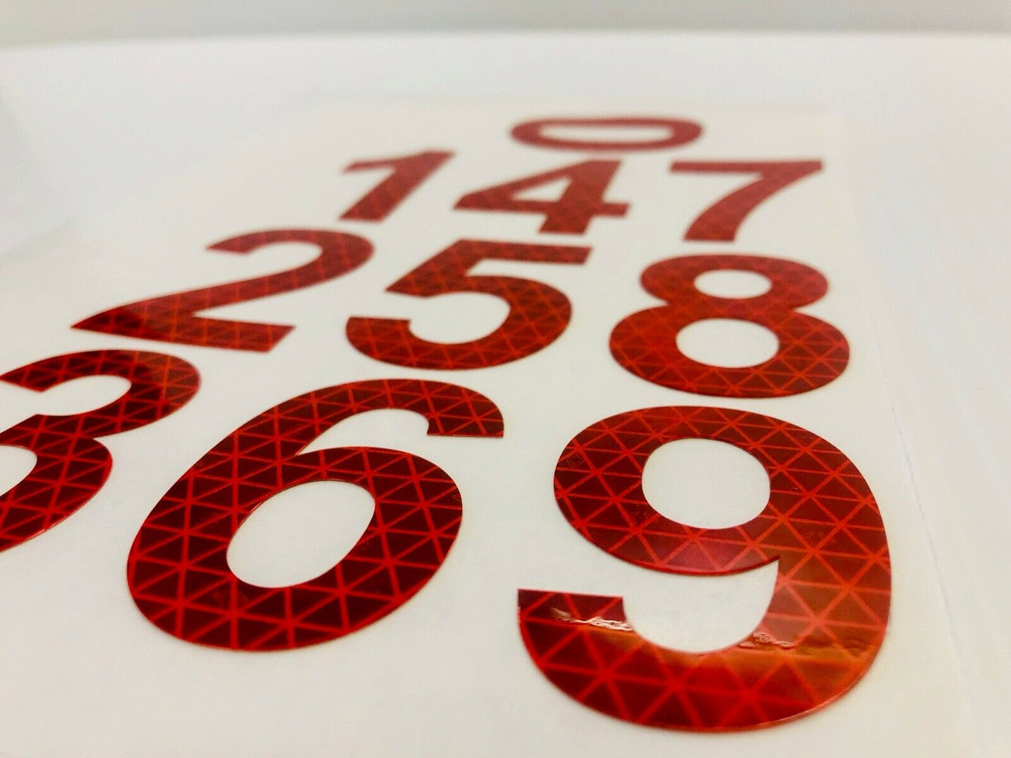 0-9 Reflective 2" Numbers V98 (Multiple Colors) - Reflective Pro